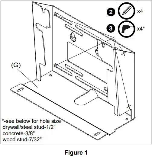 CHIEF SKM24AW Kiosk Wall Mount - FIGURE 1