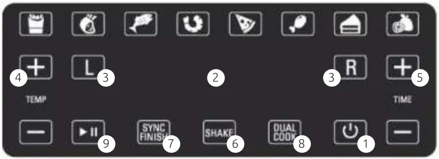 iNNOTECK DS 5207 8 in 1 8 Litre Dual Basket Air Fryer - TouchScreen Control