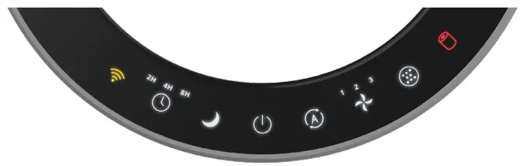 DH Lifelabs CAHP-50GC02C Sciaire and HEPA Air Purifier - Control Panel