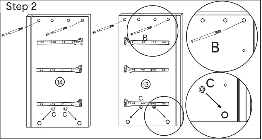 Kmart Desk Drawers 42936923 Oak Look - step 2
