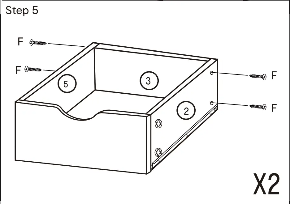 Kmart Desk Drawers 42936923 Oak Look - step 5