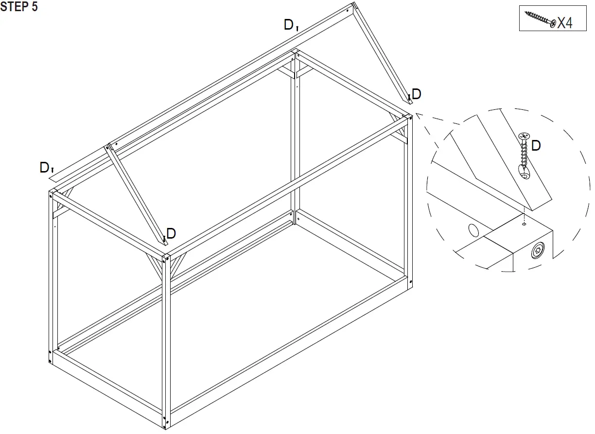 Kmart 42974116 House Shaped Bed Frame installation 5