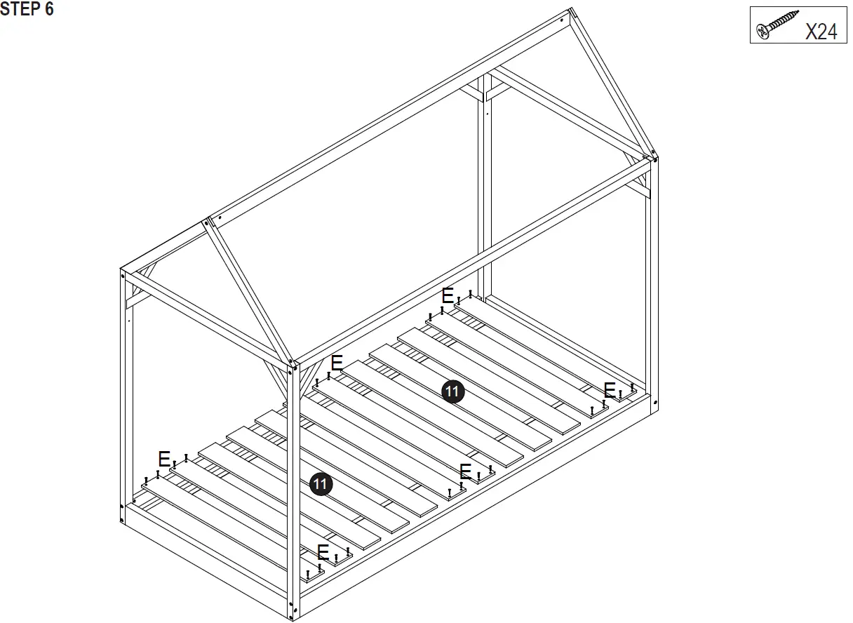 Kmart 42974116 House Shaped Bed Frame installation 6