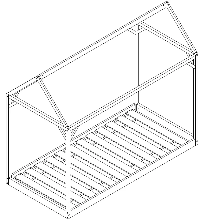 Kmart 42974116 House Shaped Bed Frame installation 7