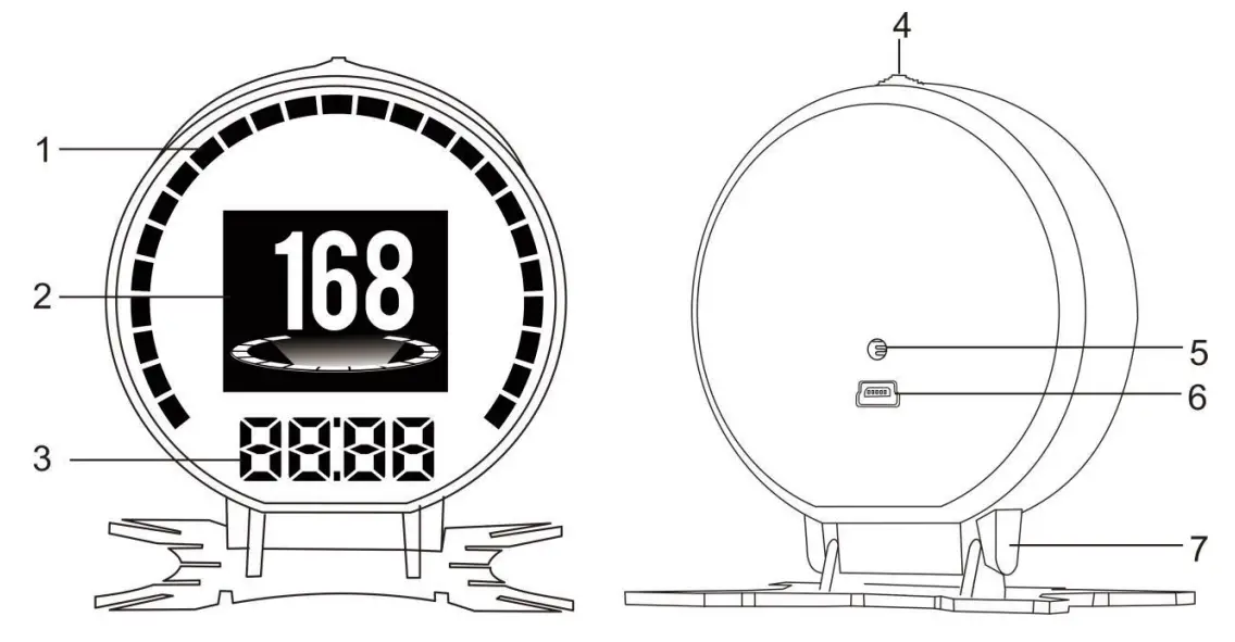 VJOYCAR P15 OBD Smart Digital Meter - FIGURE 1