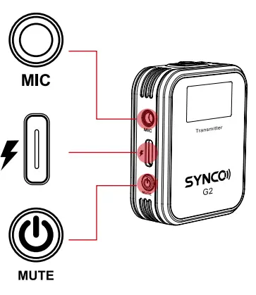 SYNCO G2 2.4G Wireless Lavalier Microphone System - Operations4