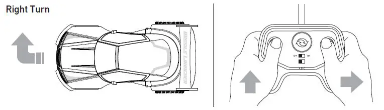 How to right turn car