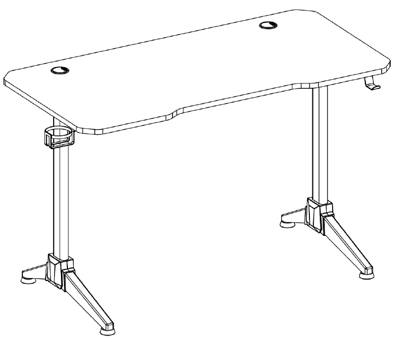 VONYX Studio & Gaming Table with RGB Lighting DB20