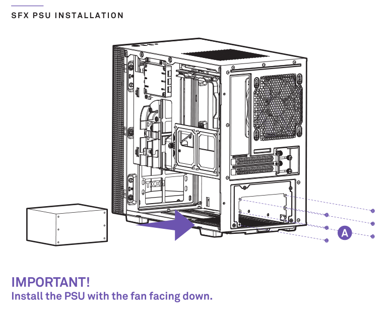 Nzxt Mini ITX Case [H210, H210i] Power Supply SFX PSU Installation