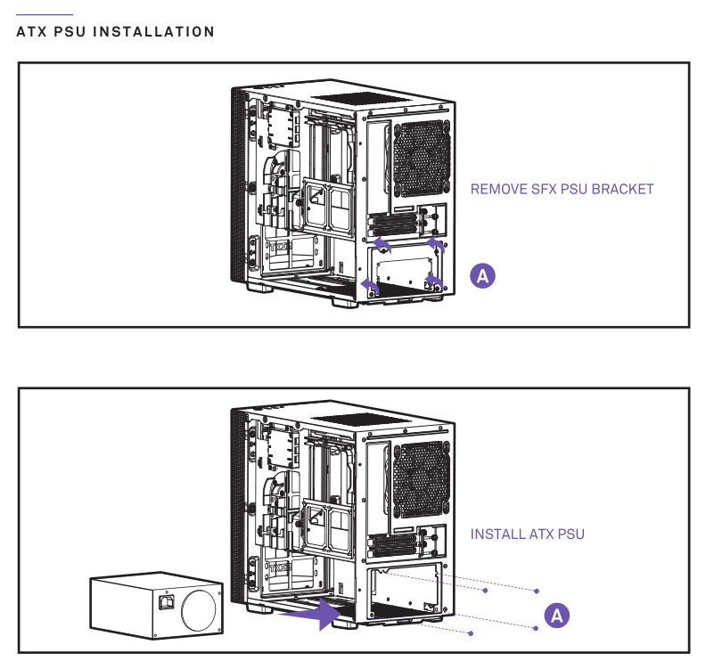 Nzxt Mini ITX Case [H210, H210i] Power Supply ATX PSU Installation