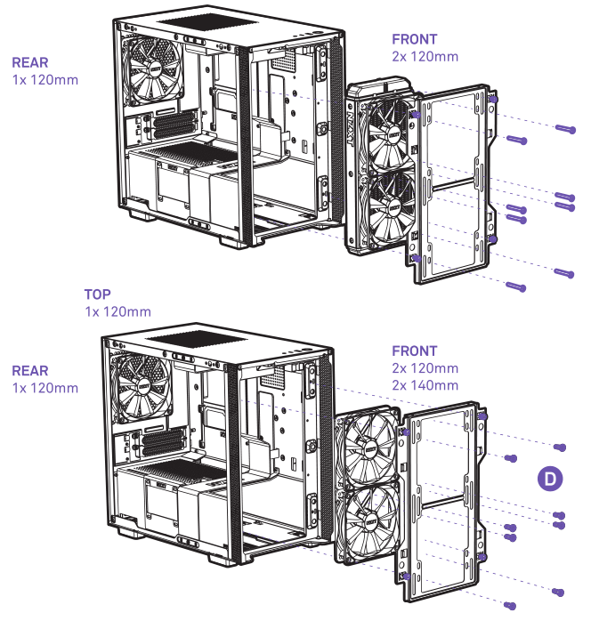 Nzxt Mini ITX Case [H210, H210i] Fan and Radiator Support