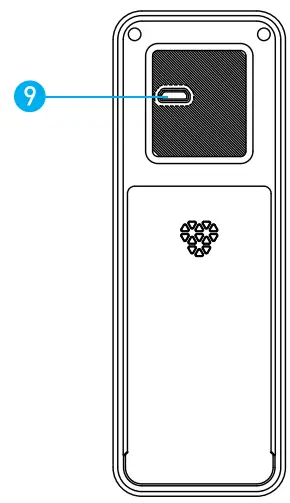 EKEN T8 Video Doorbell-Micro USB Port