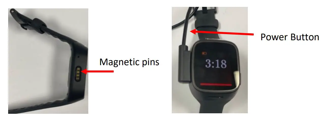 VITALBAND VB2 Smart Watch - Connect the charging cable to the USB power