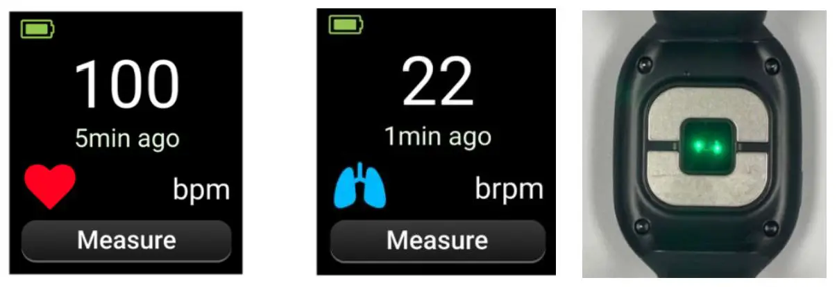 VITALBAND VB2 Smart Watch - The Green LED present behind the watch screen turns ON as indicated