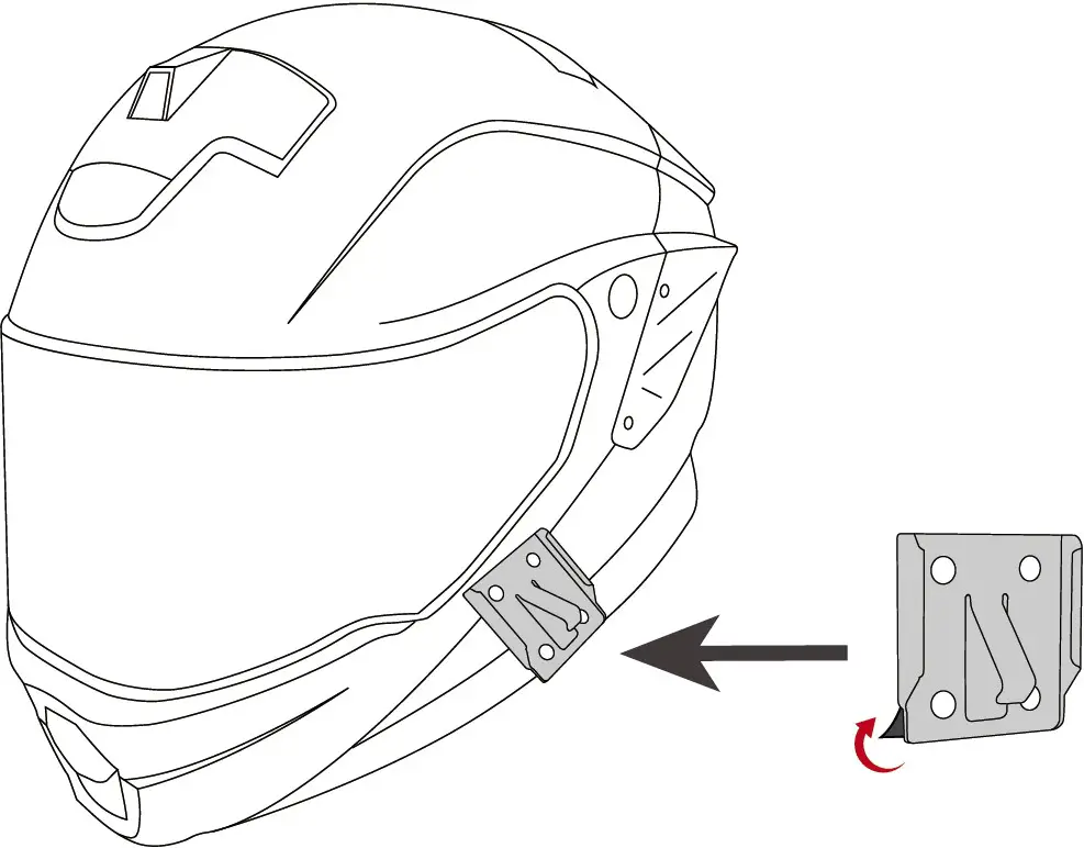 Installing Bracket for G16 to Helmet with Addhesive Pad
