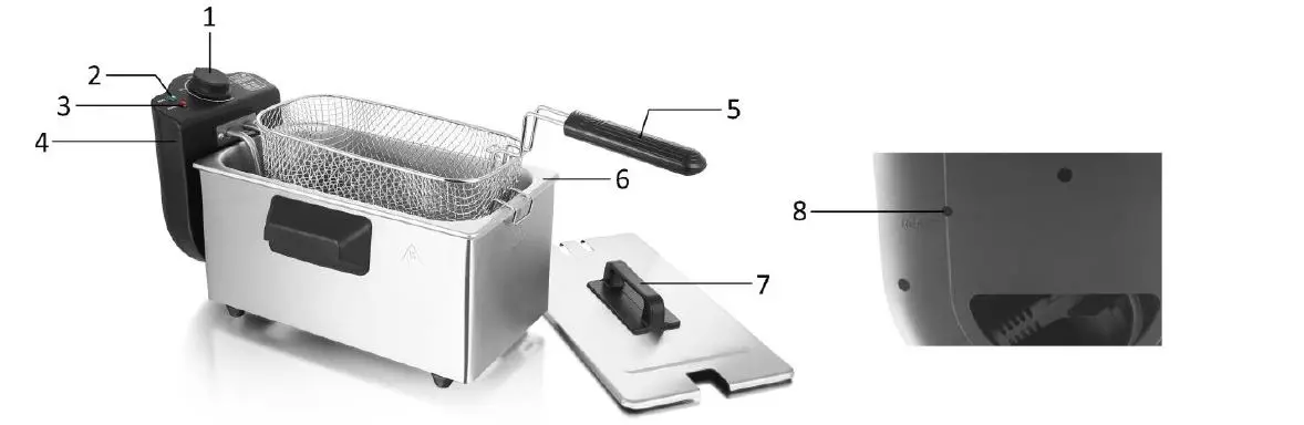emerio DF-120482 Cold Zone Deep Fryer Instructions-1
