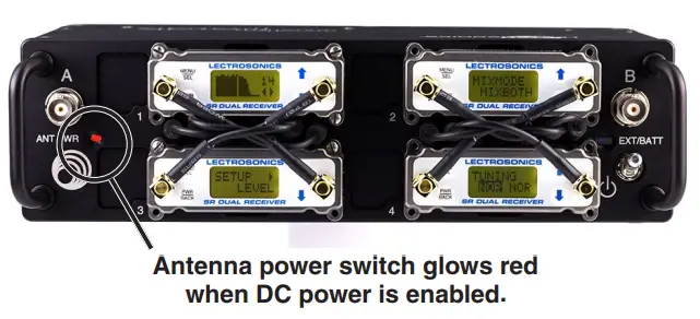 LECTROSONICS Octopack Portable Receiver Multicoupler-Antenna power switch glows red