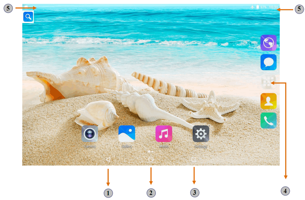 Shenzhen Otings Technology M803 Tablet Pc - Home screen