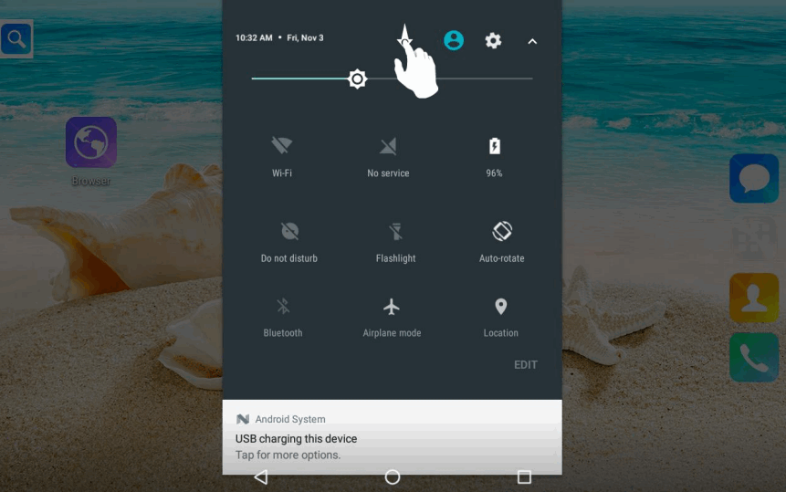Shenzhen Otings Technology M803 Tablet Pc - Notification panel
