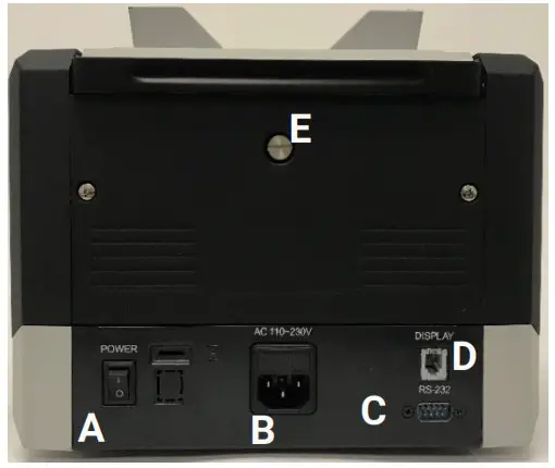 Royal Sovereign RBC ED250 CA Professional Bill Counter - Power Switch
