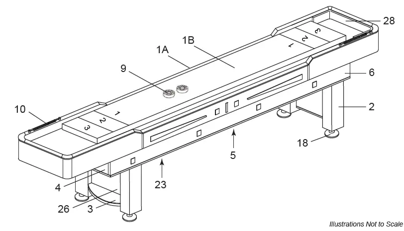 HATHAWAY BG1305 Merlot 9 Inch and 12 Inch Shuffleboard Table fig 1