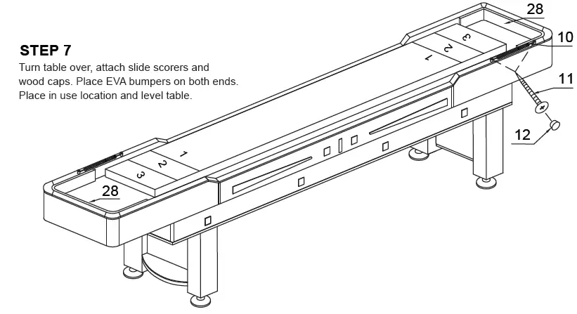 HATHAWAY BG1305 Merlot 9 Inch and 12 Inch Shuffleboard Table fig 14