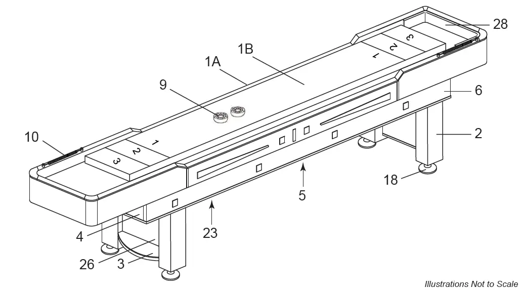 HATHAWAY BG1305 Merlot 9 Inch and 12 Inch Shuffleboard Table fig 3