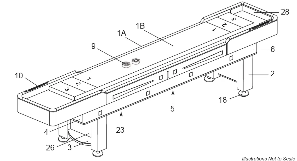 HATHAWAY BG1305 Merlot 9 Inch and 12 Inch Shuffleboard Table fig 5