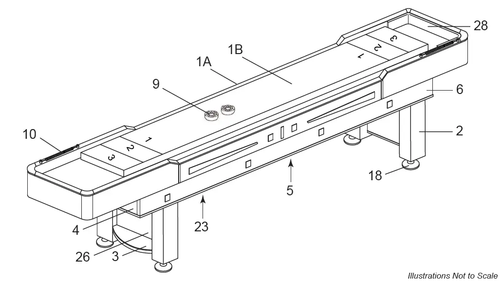HATHAWAY BG1305 Merlot 9 Inch and 12 Inch Shuffleboard Table fig 7