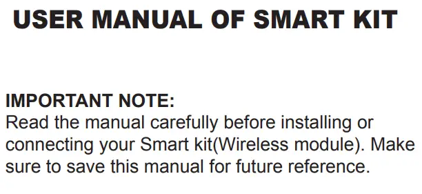 Gd Midea Air Conditioning Equipment MDNA22 Smart Kit User Manual