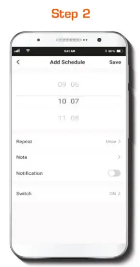 NEXXT SOLUTIONS NHB W110 Smart WiFi LED Tunable Bulb - Schedule setup 2