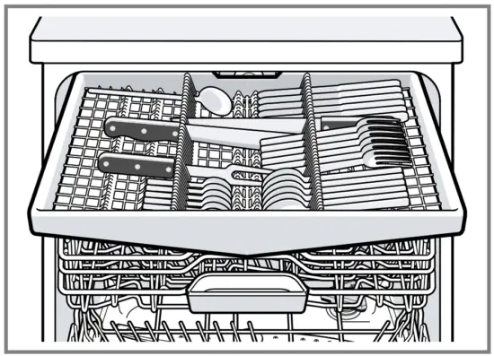 BOSCH SMU6ECW75S Built In Dishwasher - Cutlery drawer
