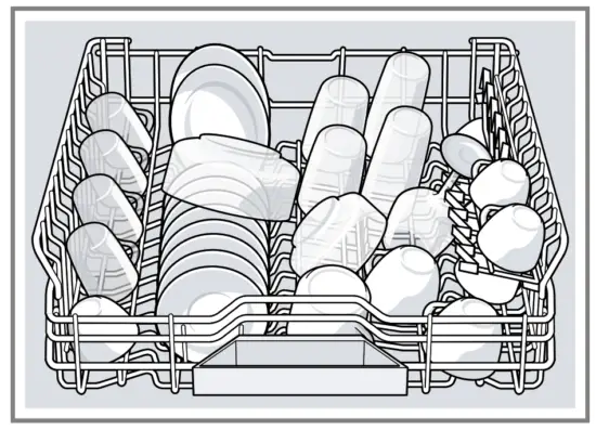 BOSCH SMU6ECW75S Built In Dishwasher - Top basket