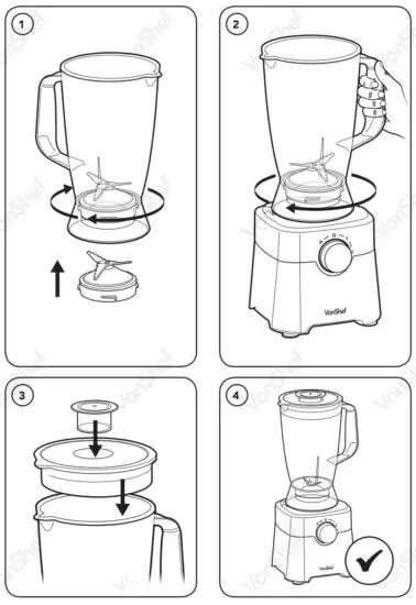 VonShef 2000112 750W Food Processor - Emulsifying 3