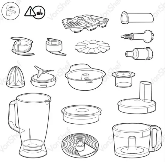 VonShef 2000112 750W Food Processor - MAINTENANCE