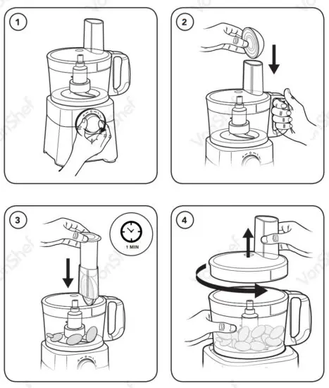VonShef 2000112 750W Food Processor - OPERATION 2