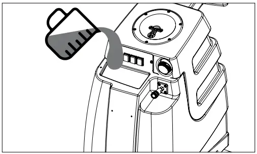 MYTEE HP120 Grand Prix Hot Water Extractor - Filling the Solution Tank
