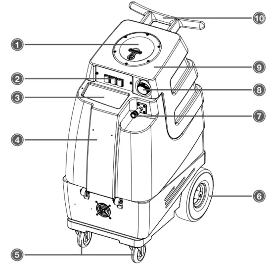 MYTEE HP120 Grand Prix Hot Water Extractor - Grand Prix™ Front View