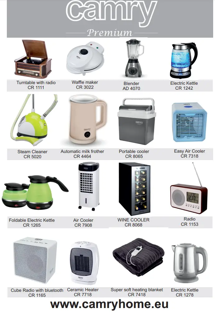 camry CR 2021 Hair Styler User Manual - Others Product