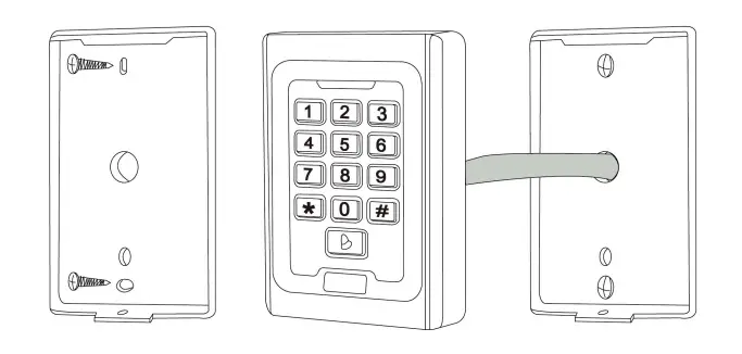 ALL Security Equipment KP40 Modern Illuminated Outdoor Keypad with WG26 and RFID fig 2