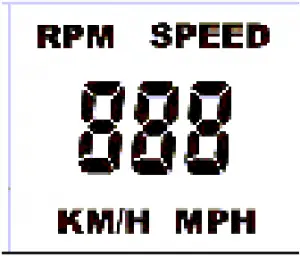RPM SPEED KMH MPH