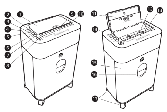 hp AF1210 Auto Feed Microcut Paper Shredder - Shredder overview