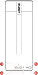 Front and top view of the computer 2