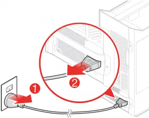 Removing the power cord