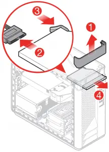 Replacing the optical drive 1