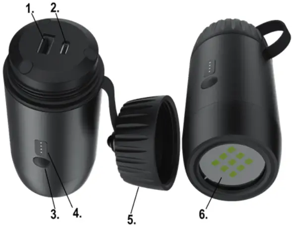 DELTACO IP67 power bank 15000 mAh - Overview