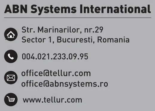 TELLUR Gliss Bluetooth Speaker User Manual - Contact Details