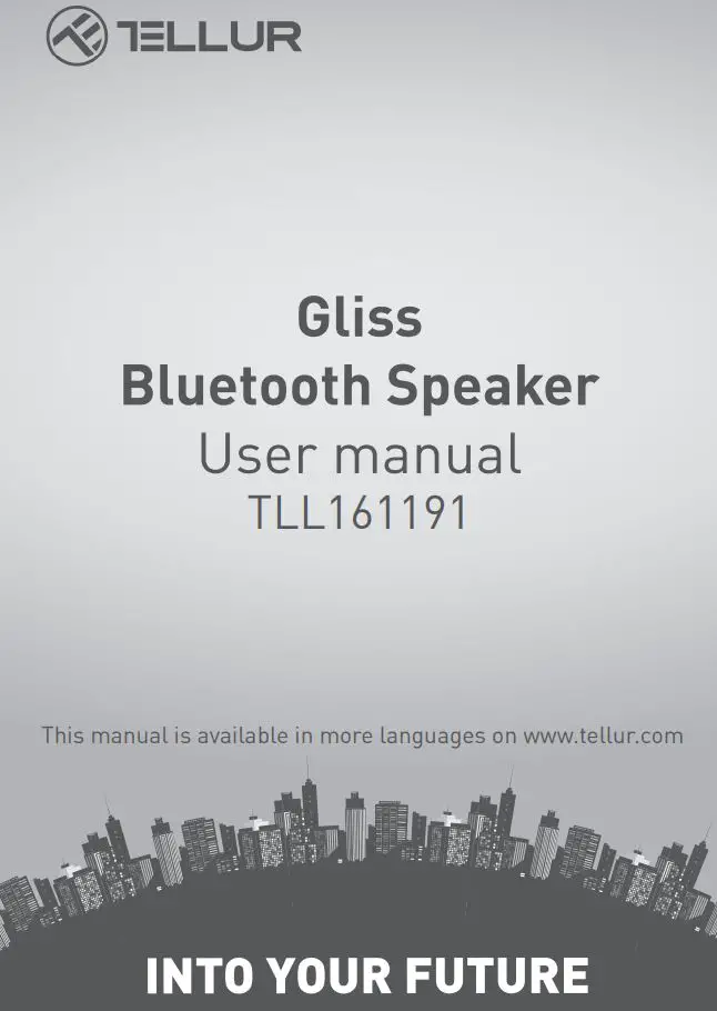 TELLUR Gliss Bluetooth Speaker User Manual