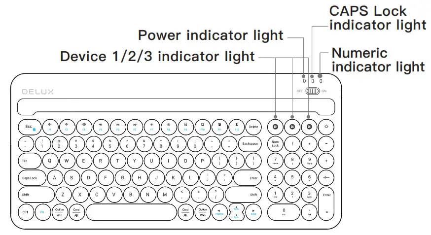 Shenzhen Hangshi Technology HB206-2 Wireless Membrane Keyboard - figure 1