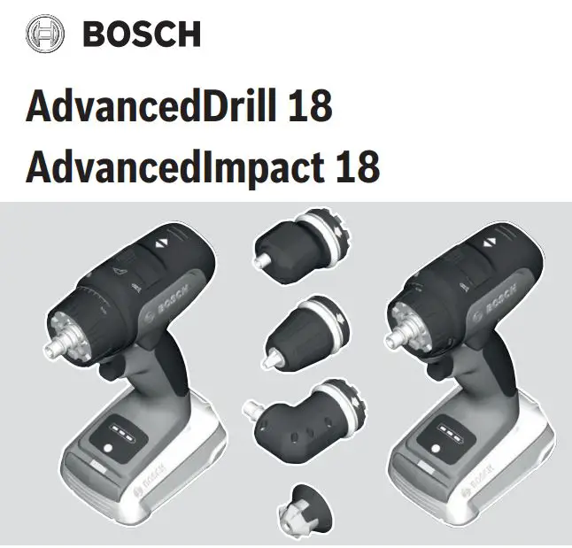BOSCH Cordless impact drivers wrenches Instruction Manual